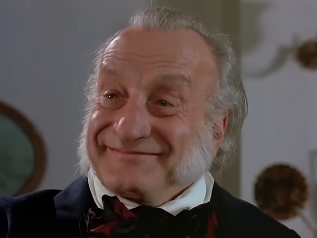 Ebenezer Scrooge en "Cuento de Navidad" (1984).