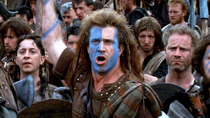 Mel Gibson in Braveheart.