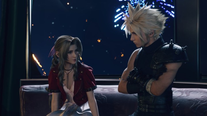 Cloud and Aerith on a date.