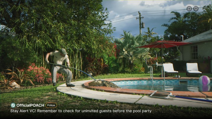 In Grand Theft Auto VI ringt ein Mann mit einem Alligator.
