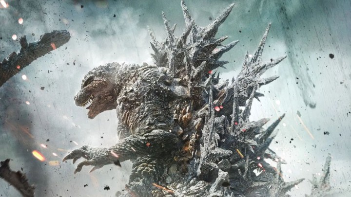 Godzilla strikes an impressive pose in Godzilla Minus One.