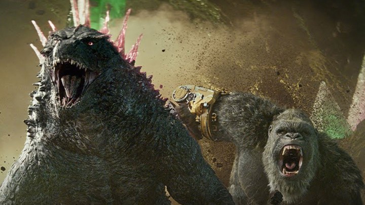 Godzilla and King Kong team up in Godzilla x Kong: The New Empire.