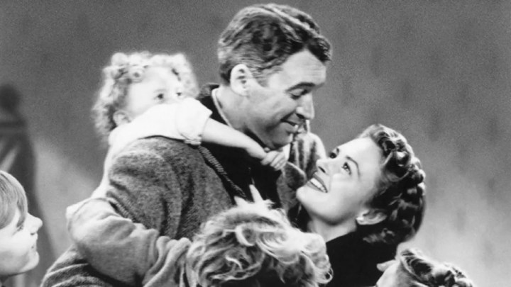 James Stewart and Donna Reed in It's a Wonderful Life.