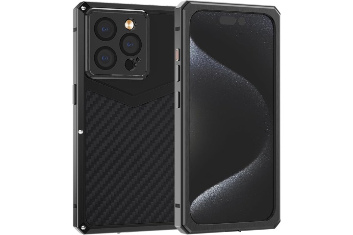 Luxury carbon fiber case for iPhone 15 Pro. 