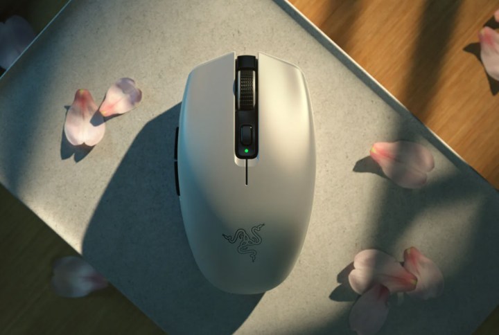 The Razer Orochi V2 wireless gaming mouse in white.