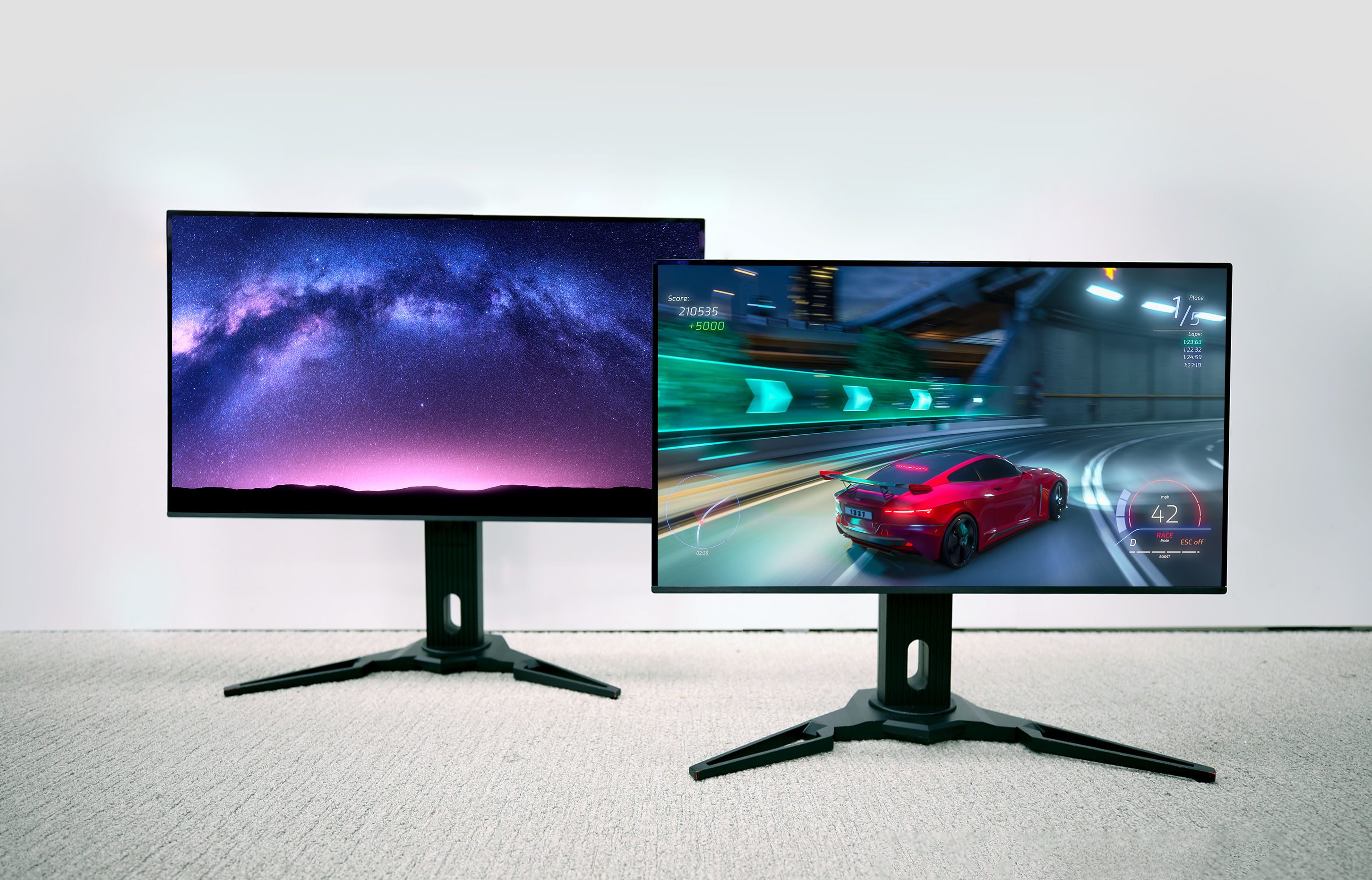 Samsung's 31.5-inch and 27-inch QD-OLED gaming monitors for 2024.