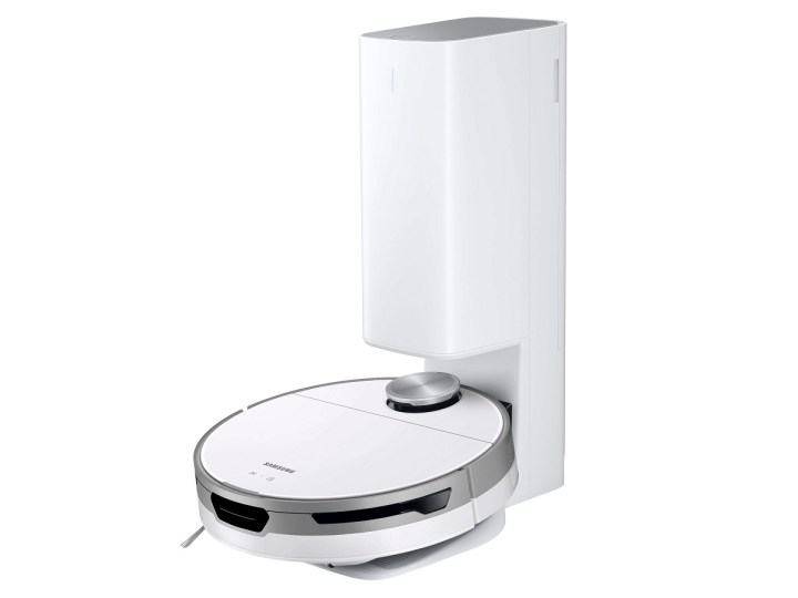 The Samsung Jet Bot+ robot vacuum with its Clean Station.