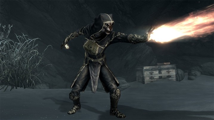 Aldmeri Anti-Mage is one of the mods available through Bethesda Game Studios Creations in The Elder Scrolls V: Skyrim.