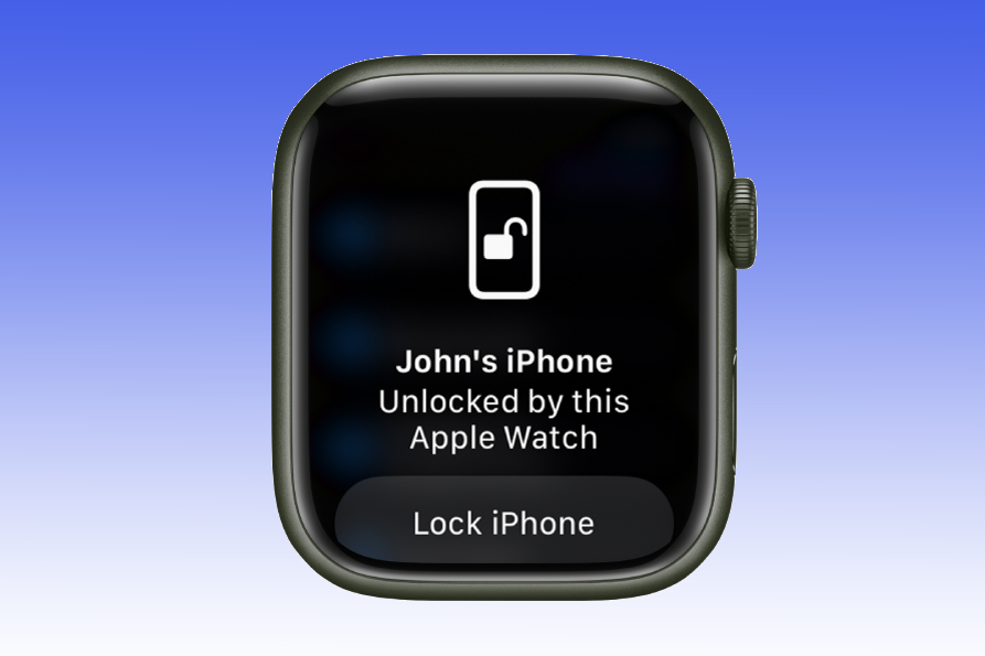 Using Apple Watch to unlock an iPhone.
