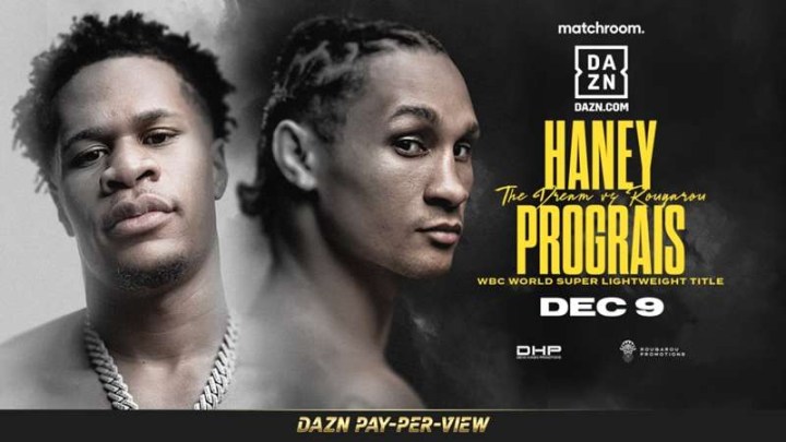 Devin Haney and Regis Prograis on a promotional poster.