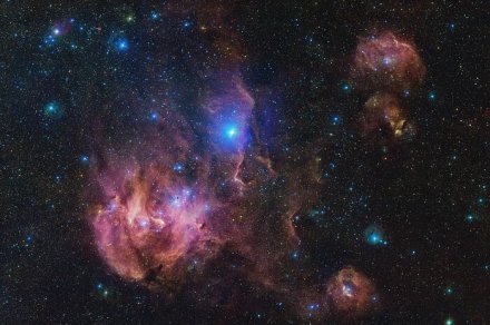 See a festive cosmic chicken captured by the VLT Survey Telescope