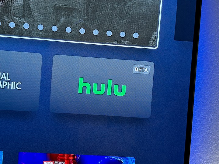 Disney+ 应用程序中的 Hulu 图标。