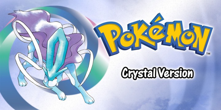 A banner image advertises Pokémon Crystal.