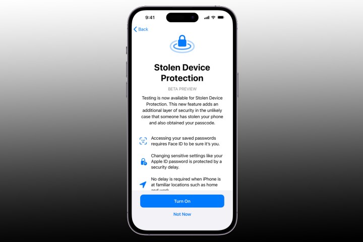 Función de protección de dispositivos robados en iPhone.