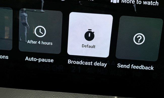 The YouTube TV broadcast delay feature.