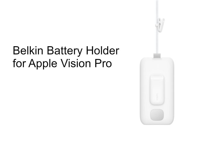 एप्पल विज़न प्रो के लिए बेल्किन बैटरी होल्डर।