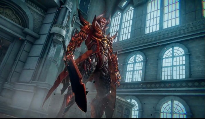 Dante's Devil Trigger form in Devil May Cry Peak of Combat..