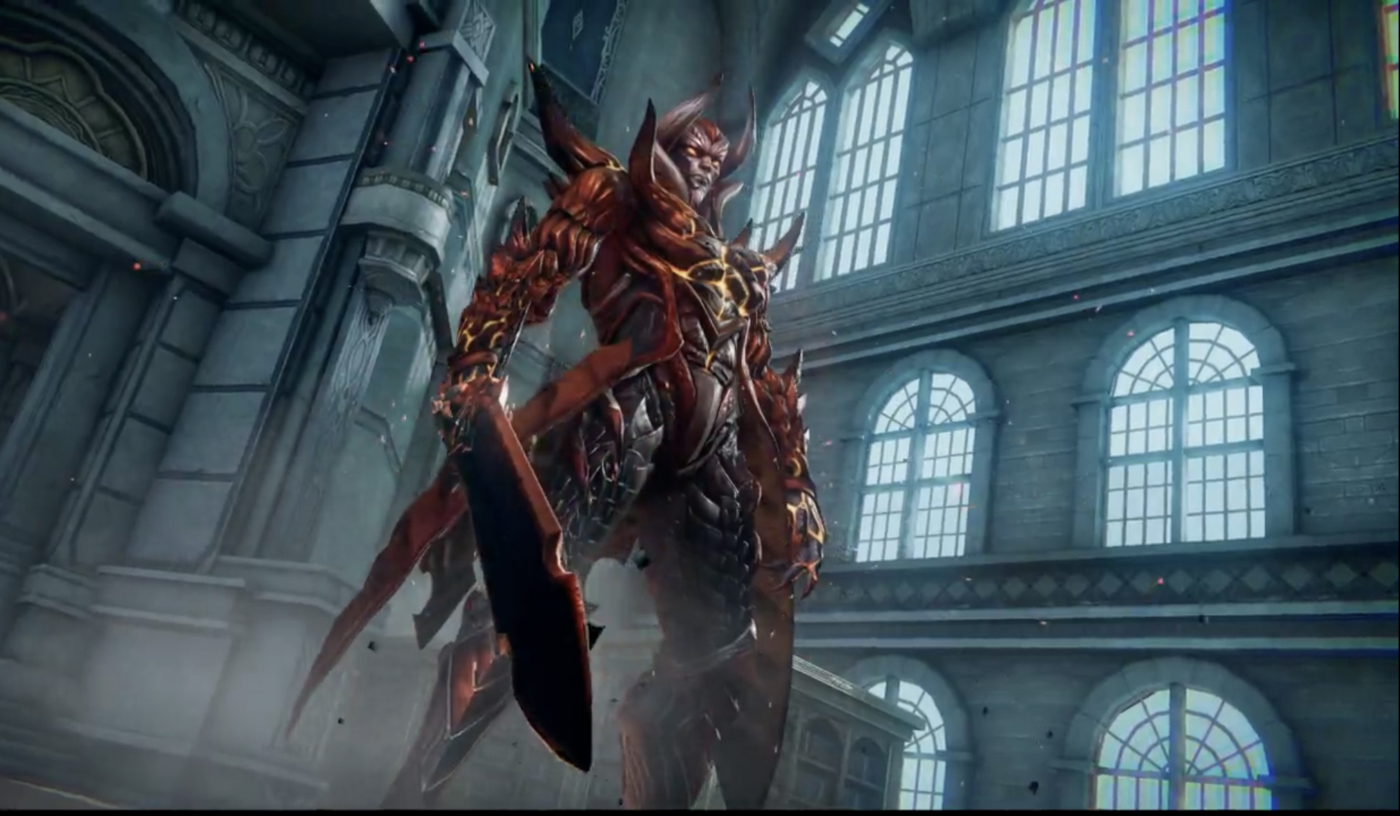 Dante's Devil Trigger form in Devil May Cry Peak of Combat..