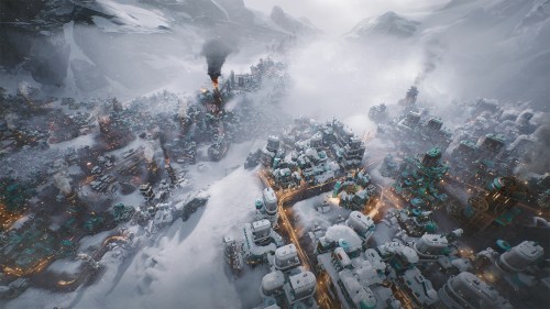 A city in Frostpunk 2.