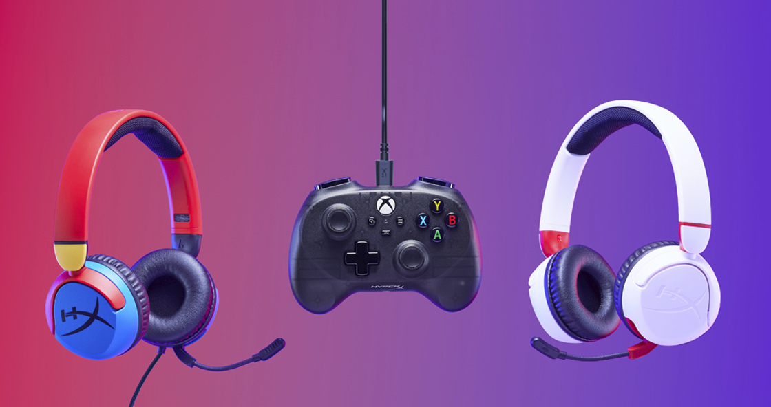HyperX's mini headsets and controller.
