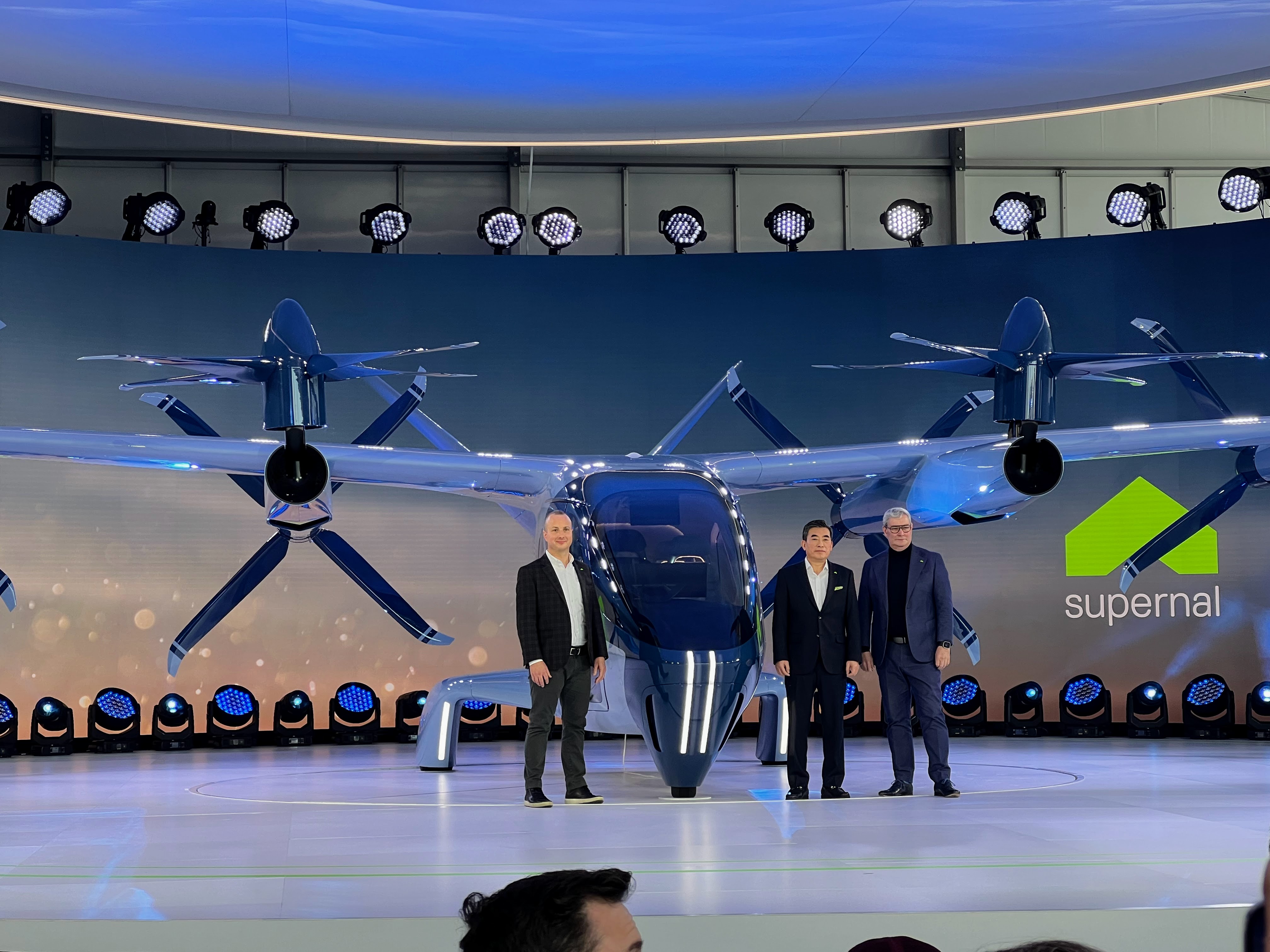 Executives from Supernal stand alongside the S-A2.