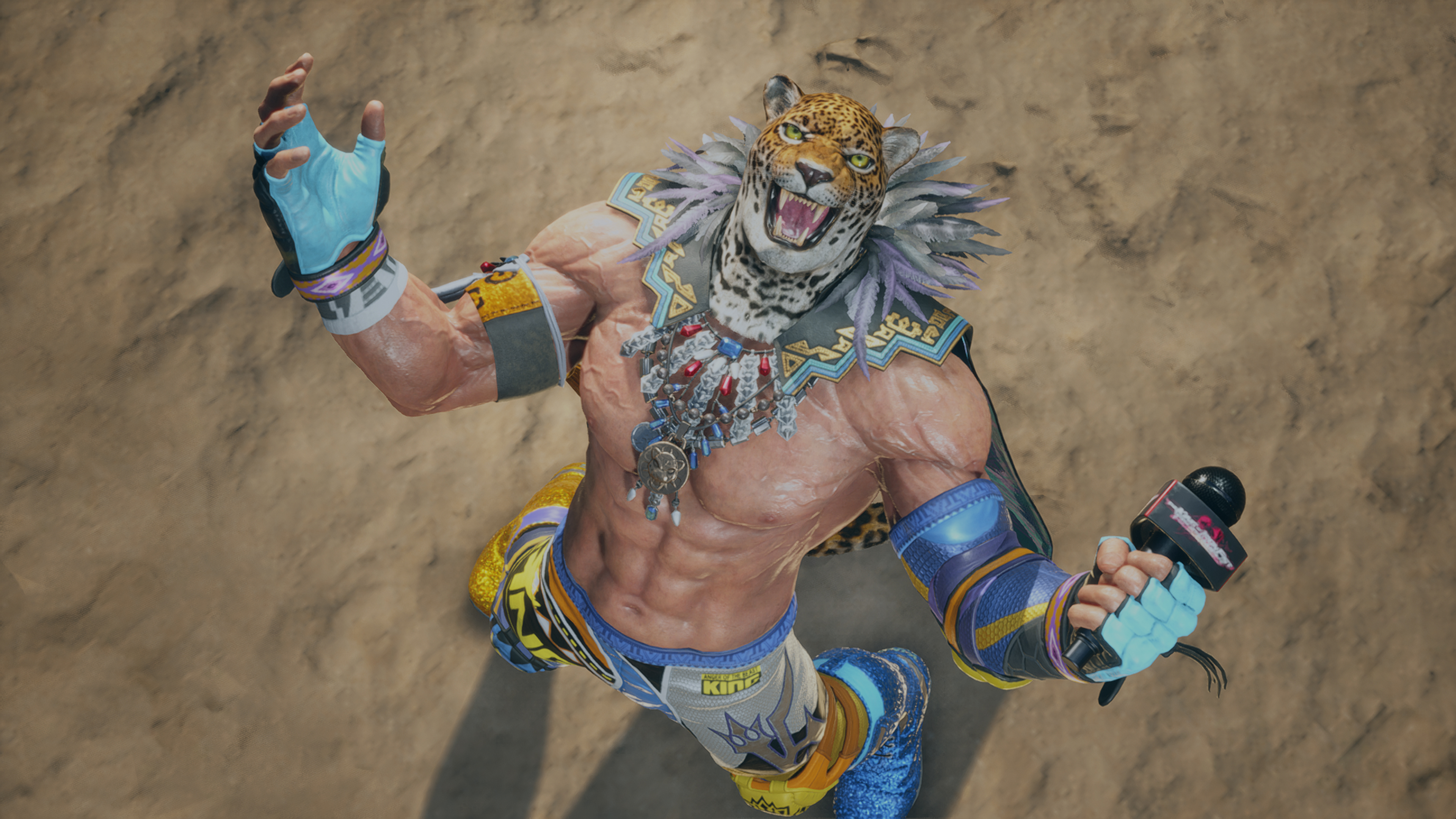 King performs a victory pose in Tekken 8.