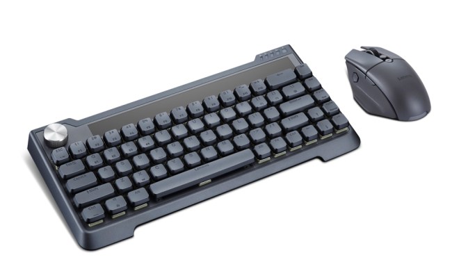 The Lenovo Mechanical Harvesting keyboard and mouse combo on a white background.