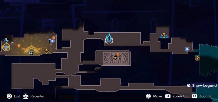 A map in Prince of Persia The Lost Crown.