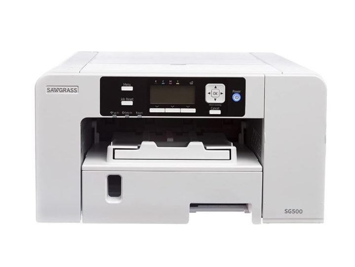 The Sawgrass SG500 sublimation printer.