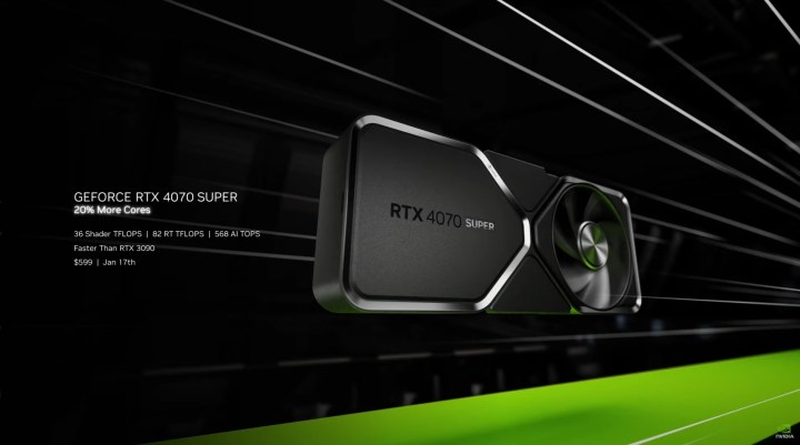 Nvidia's RTX 4070 Super and its specifications.