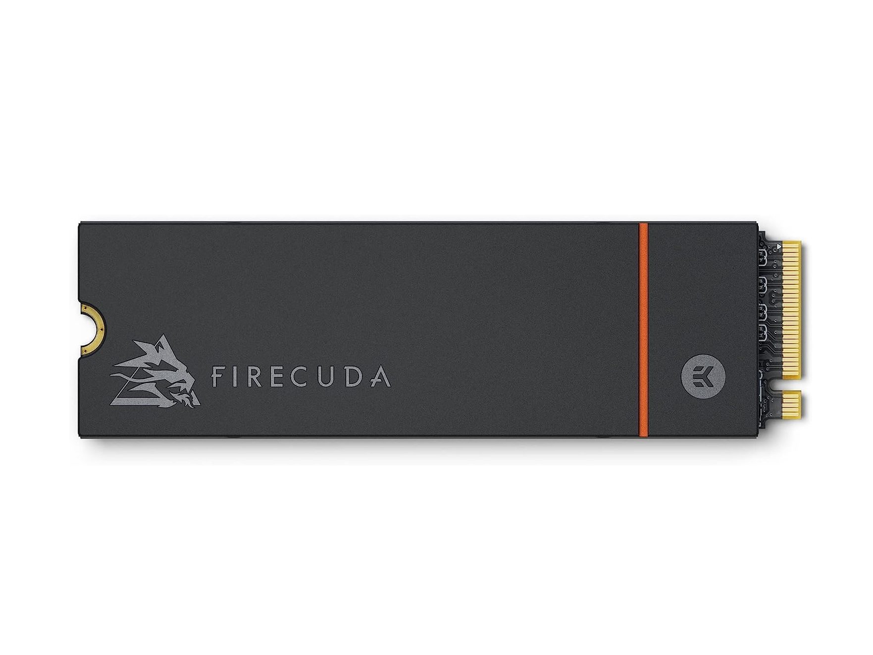 A view of the Seagate FireCuda 530 4TB with heat sink.