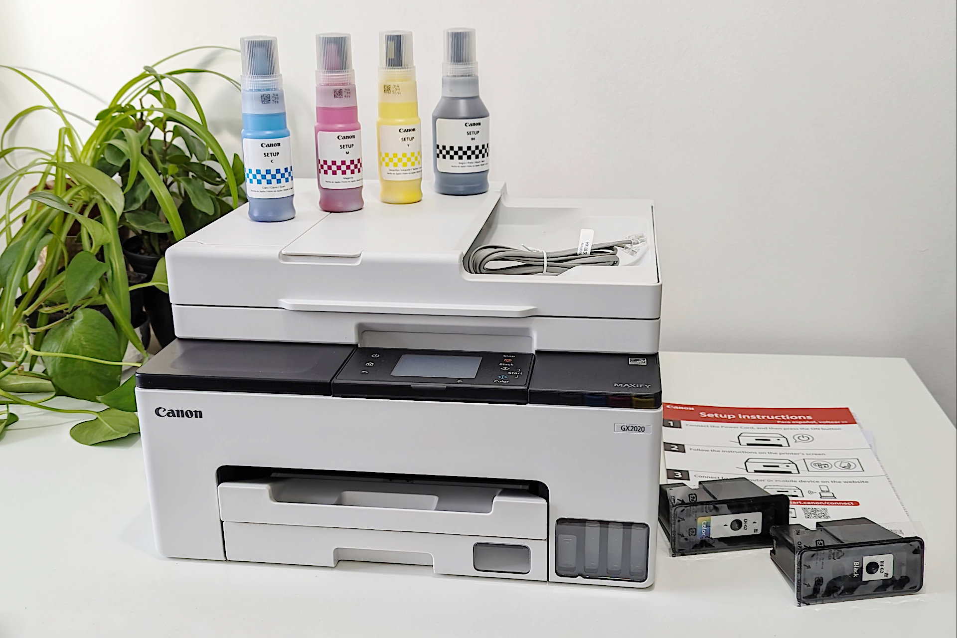 The Canon Maxify GX2020 is compact and looks nice in a home or office.