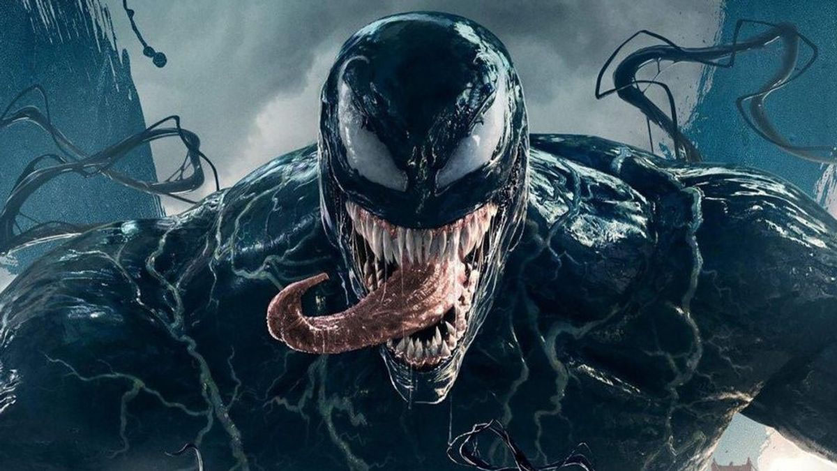 Venom in promo art for Venom: Let There Be Carnage.