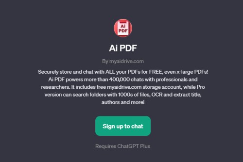AI PDF benutzerdefiniertes GPT.