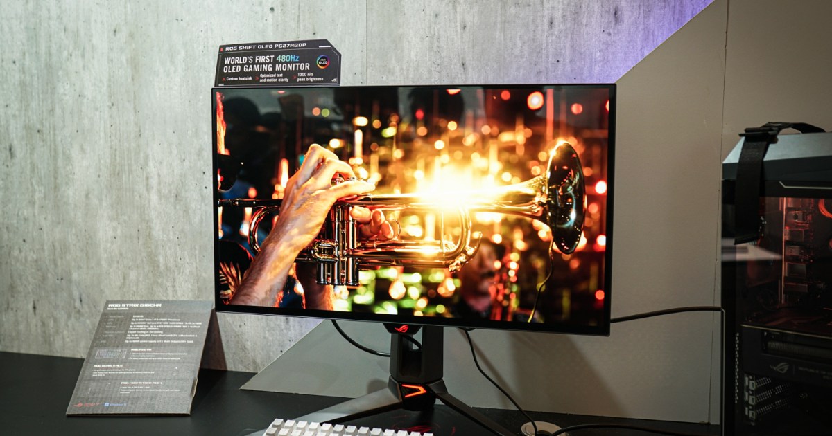El monitor de juegos OLED de 480 Hz de Asus ganó el CES