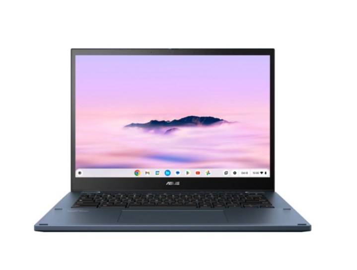 Asus Chromebook Plus CM34 Flip front view showing display and keyboard.