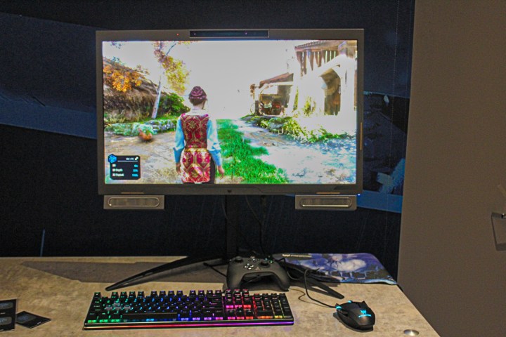 Acer's 3D gaming monitor showing a demo at CES 2024.