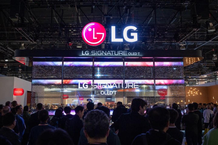 The LG booth at CES 2024.