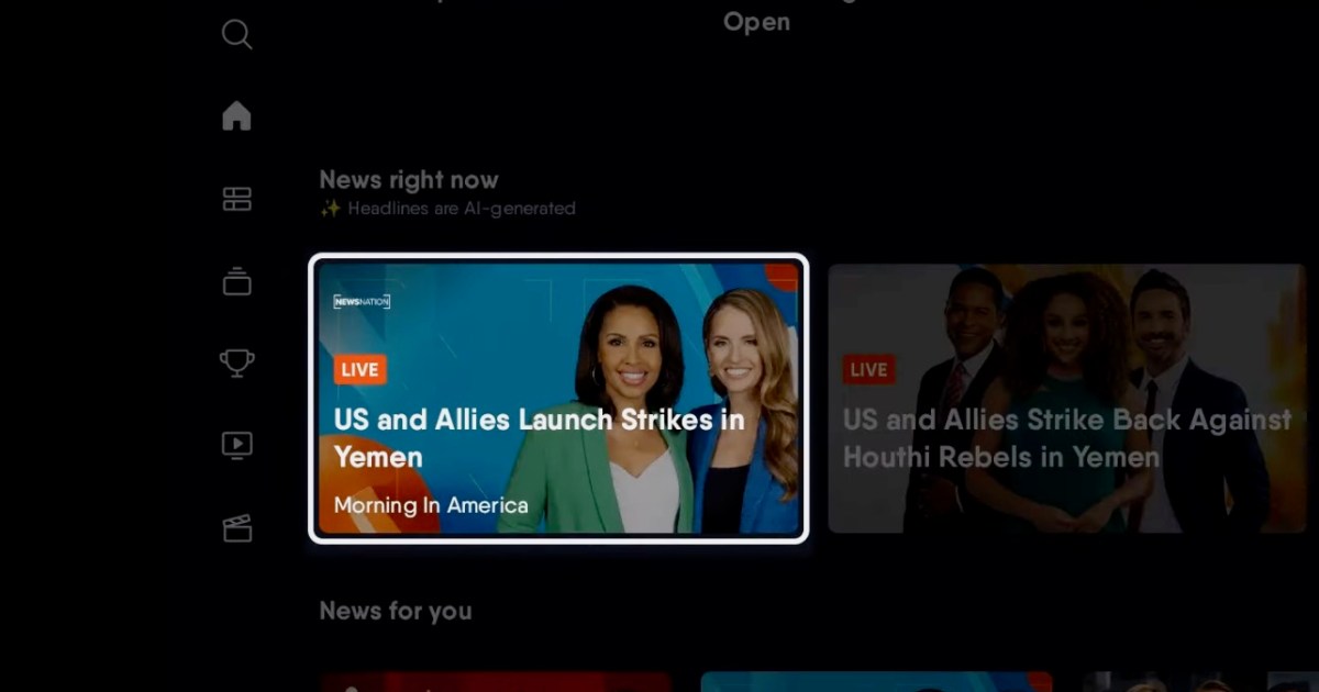 Fubo’s new feature uses AI to pull headlines from live news