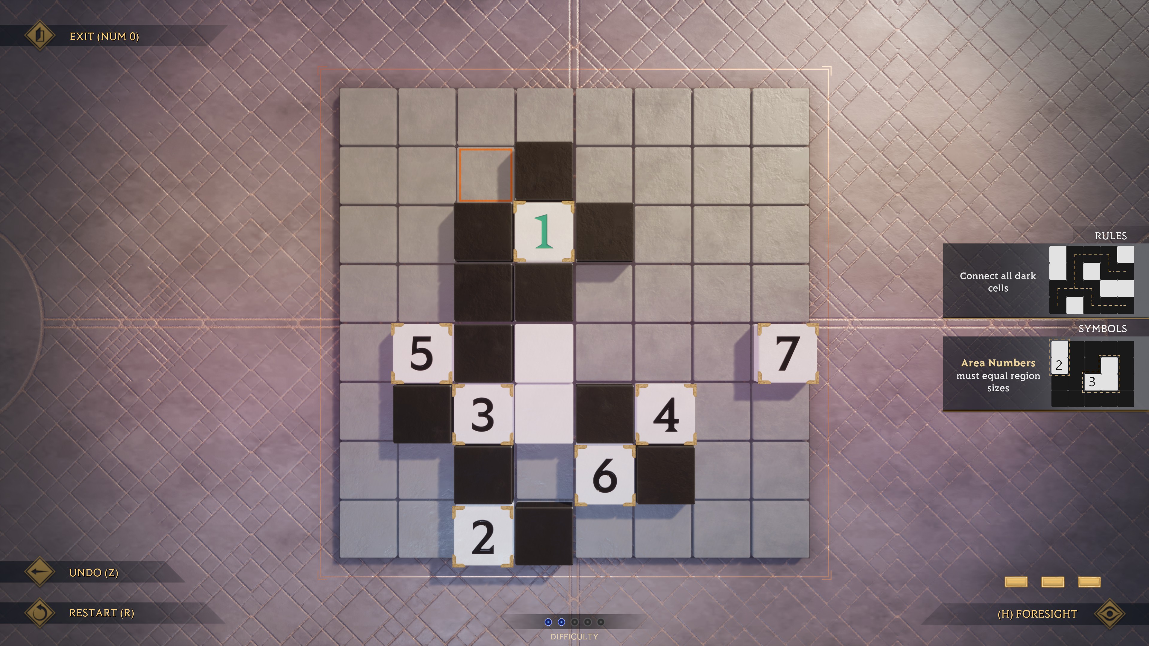 A grid puzzle appears in Islands of Insight.