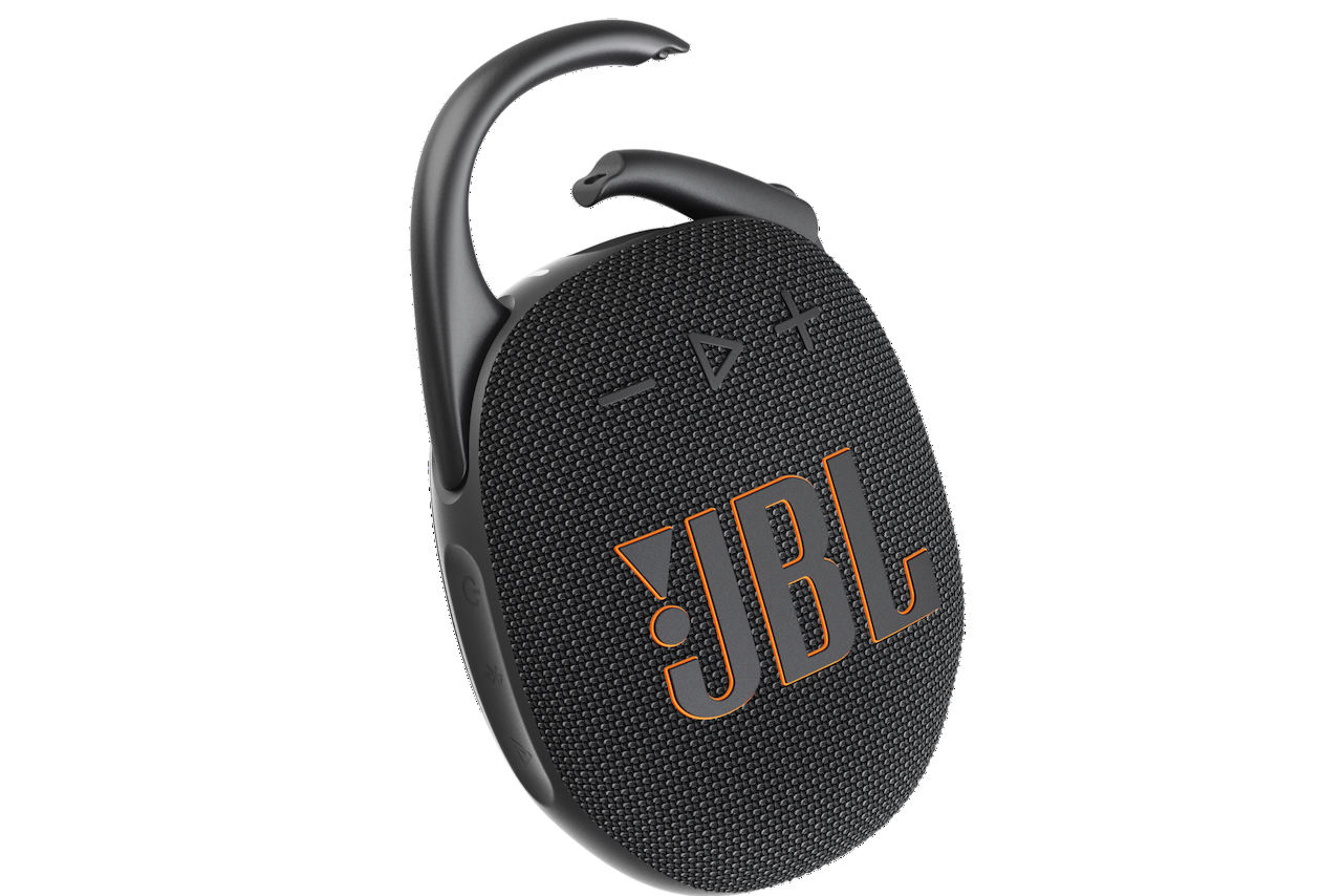 EMBARGOED IMAGE – The JBL Clip 5 portable Bluetooth speaker.
