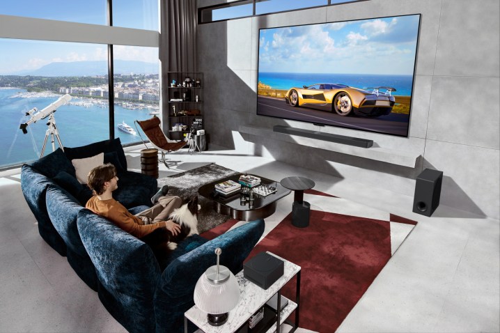 The 2024 LG OLED M4 television seen in a press image.