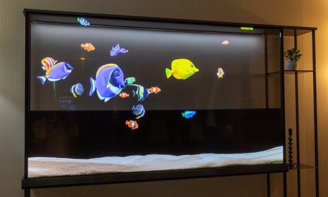 LG Signature OLED T as seen at a press demo at CES 2024 in Las Vegas.