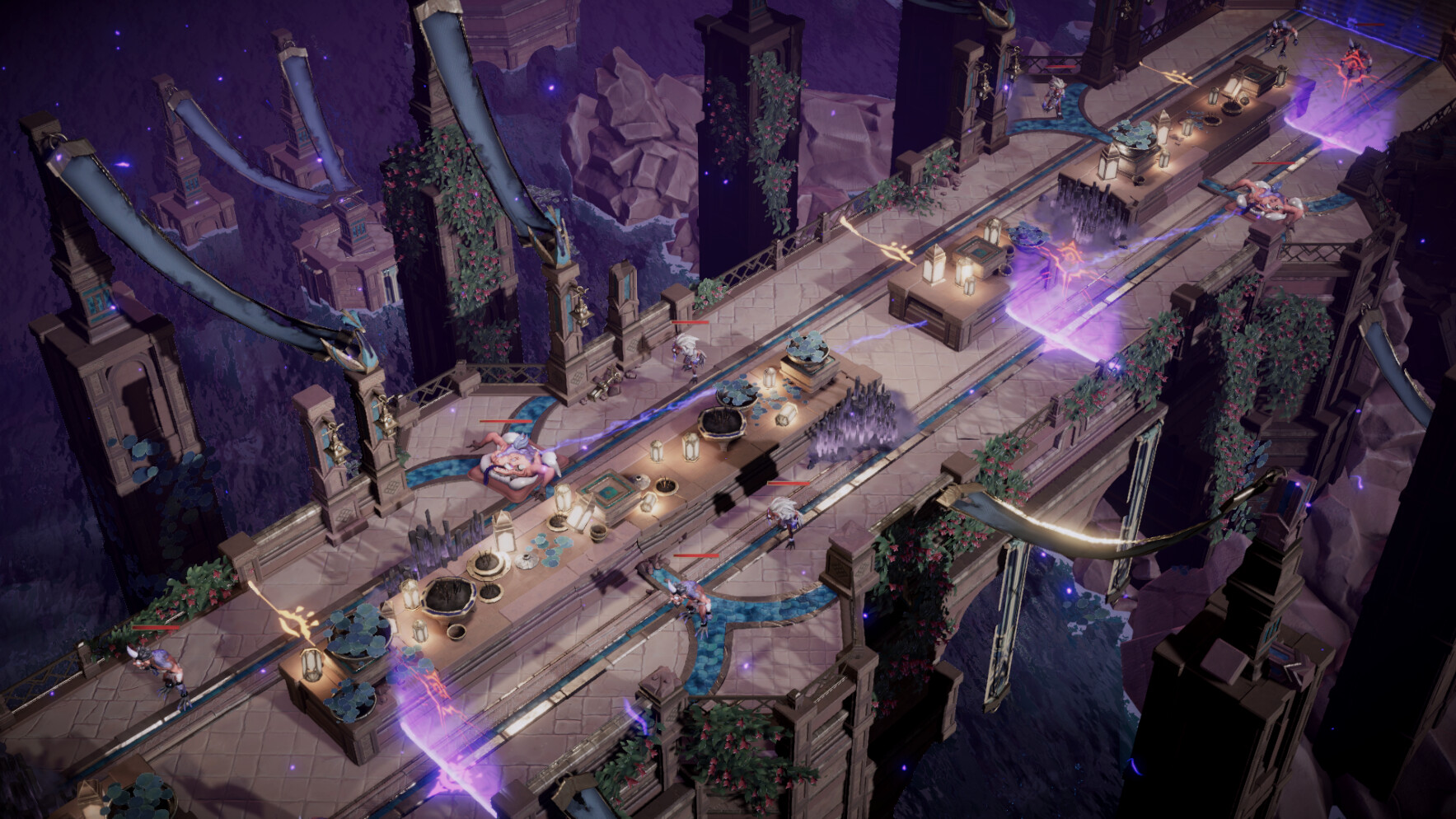 A bridge full of enemies appears in Lysfanga: The Time Shift Warrior.