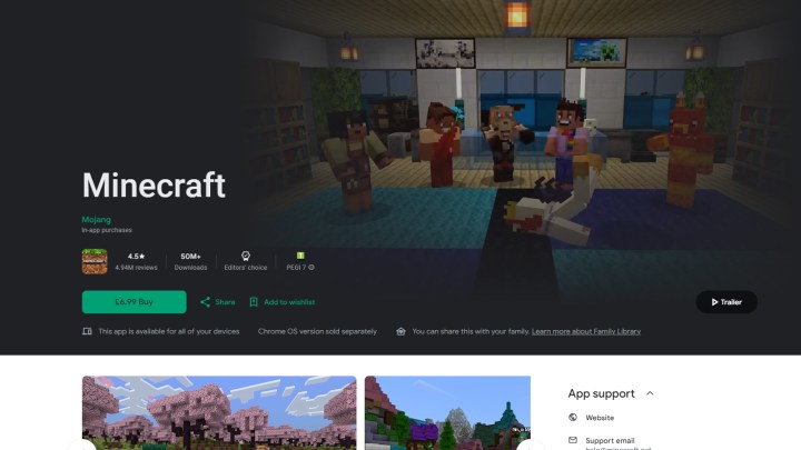 Minecraft in the play store.