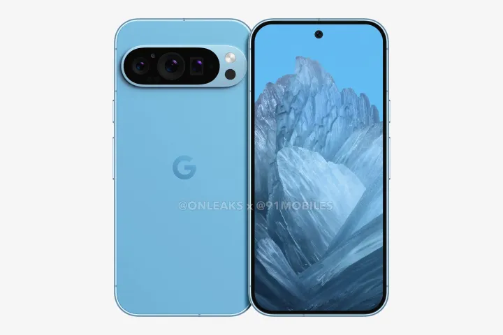 Google Pixel 9 Pro का रेंडर लीक।