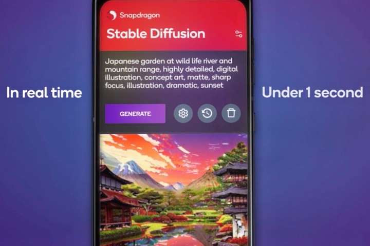 Qualcomm's Stable Diffusion demo for phones.