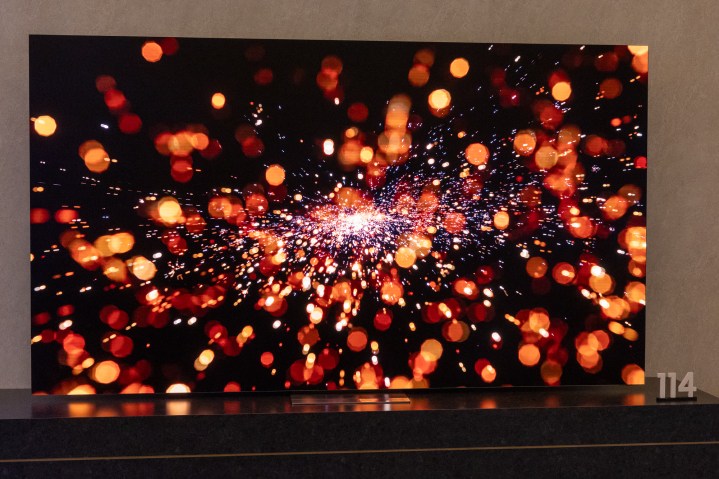 The 114-inch Samsung microLED TV on display at CES 2024.