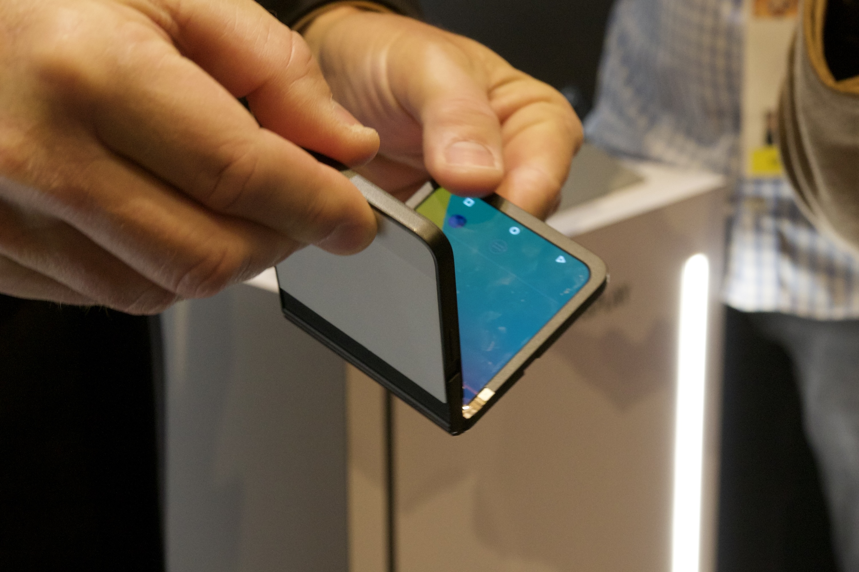 Samsung's "In&Out" folding phone concept at CES 2024.