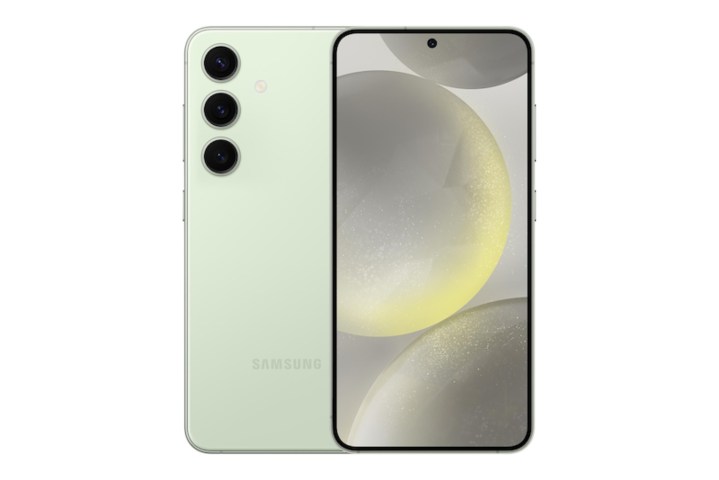 Un rendering del Samsung Galaxy S24 in verde.
